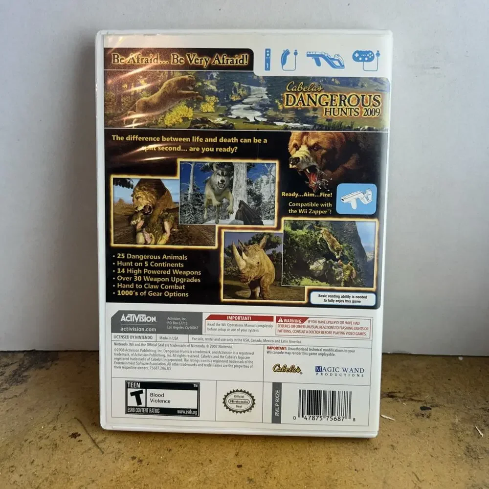 Cabelas World's Most Dangerous Hunts - Nintendo Wii